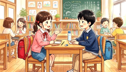 友だちの話を聞く体験授業